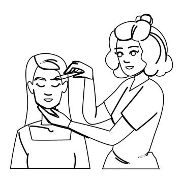 Shape eyebrow shaping vector Stock Illustration