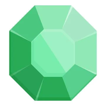 Shape facet icon cartoon vector. Stone gem Illustrazione stock