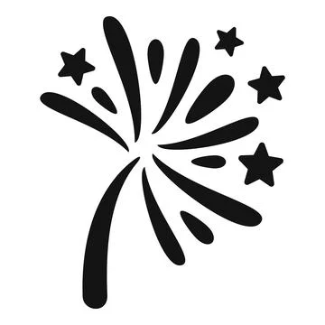 Shape firework icon simple vector. Carnival event Illustrazione stock