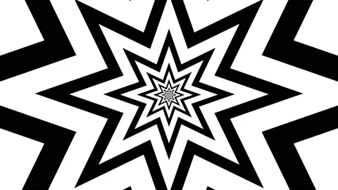 Shape flat seamless black white looped background Stock Footage 187144214