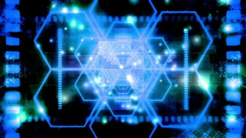 Shape fly through high tech looping anim... | Stock Video | Pond5