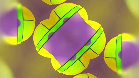 Shape in the form of an object composed of multicolored segments. 3d rendering Stock Footage 288811479