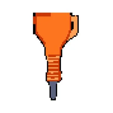 Shape funnel pixel art vector illustration 스톡 일러스트