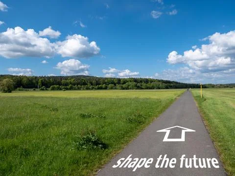 Shape the future sign background. Stock Photos