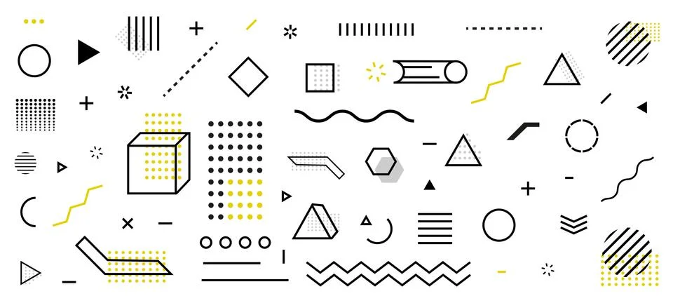Shape geometric element. Trendy geometric shape background. Minimal poster 3d Stock Illustration