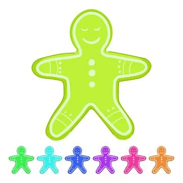 Shape gingerbread vector cartoon graphic Stock Illustration