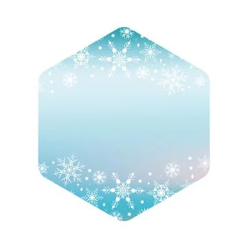 Shape Gradient rhombus in blue with Snowflakes. Beautiful element for backgro Stock Illustration