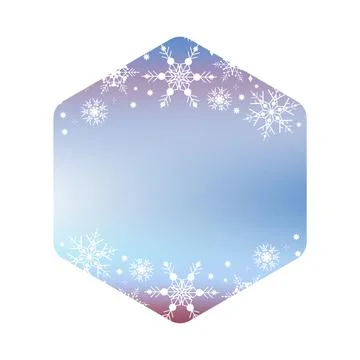 Shape Gradient rhombus in blue with Snowflakes. Beautiful element for backgro Stock-Illustration
