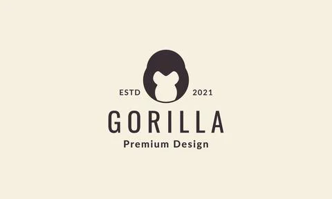 Shape head gorilla  logo symbol vector icon illustration graphic design イラスト素材