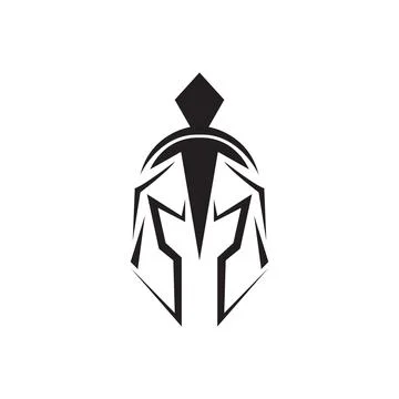 Shape helmet spartan isolated logo design vector graphic symbol icon illust.. Stock Illustration