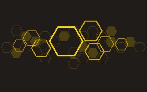 The shape of hexagon concept design abstract technology background Stock Illustration