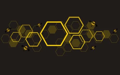 The shape of hexagon concept design abstract technology background Stock Illustration