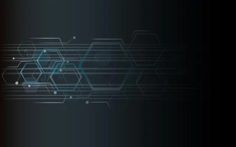 The shape of hexagon concept design abstract technology background Stock Illustration