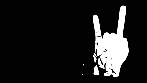 Shape of human hand isolated on black background. Stock Footage 238510173