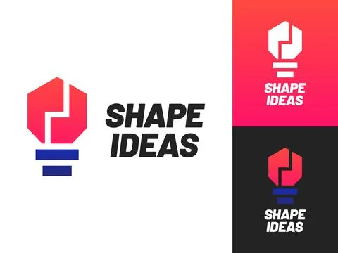 Shape Ideas Logo Design Stock Illustration