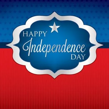 Shape Independence Day card in vector format. Stock Illustration