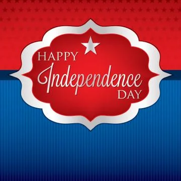 Shape Independence Day card in vector format. Stock Illustration