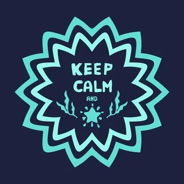 Shape with lettering Stock Illustration