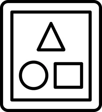 Shape Line Icon Design Stock Illustration