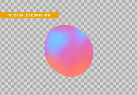 Shape liquid drops with colorful gradient. Abstract 3d fluid 스톡 일러스트