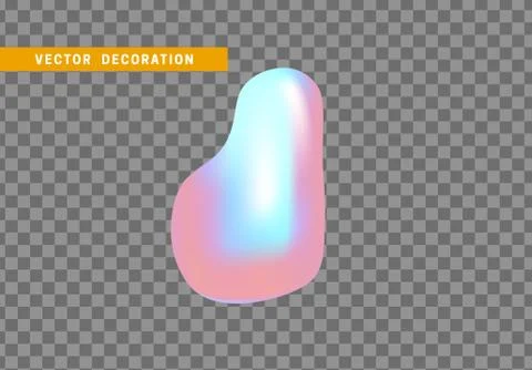 Shape liquid drops with colorful gradient. Abstract 3d fluid 스톡 일러스트