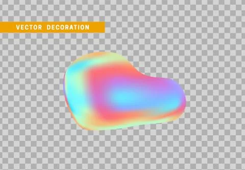 Shape liquid drops with colorful gradient. Abstract 3d fluid objects with gra Stock Illustration