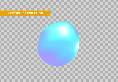 Shape liquid drops with colorful gradient. Abstract 3d fluid Illustrazione stock