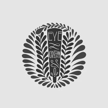 Shape logo design.Hand drawn graphic abstract.Element isolated in white Stock Illustration