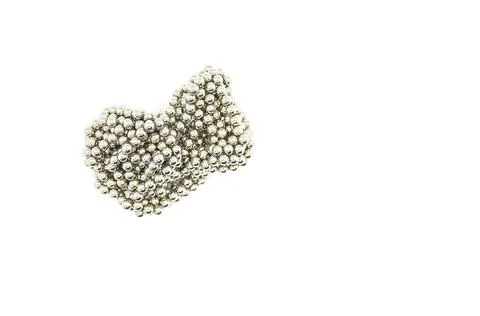 Shape made of metal sphere segments 写真素材