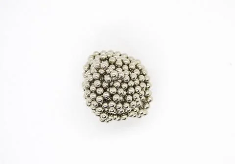 Shape made of metal sphere segments 스톡 사진