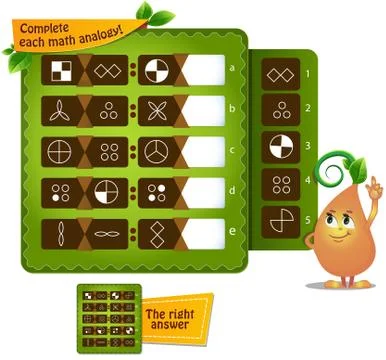 Shape math analogy Stock Illustration