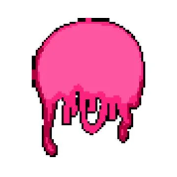 Shape melted circle pixel art vector illustration Stock Illustration