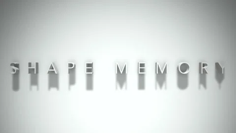 Shape memory 3D title animation white text on a white background Stock Footage 298897857