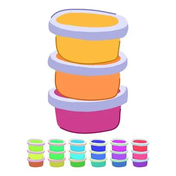 Shape modeling clay toy vector cartoon graphic Stock Illustration