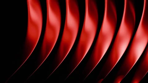 Shape Morphing Abstract Red Metallic Waves Loop Vibrant crimson ribbons wit.. Stock Footage 343894873