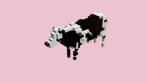 Shape morphing - dynamic voxels 3D visualization Stock Footage 92178215
