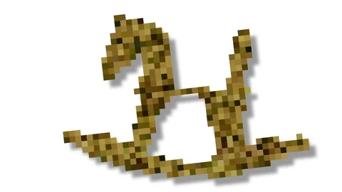 Shape morphing - dynamic voxels 3D visualization of child toy wooden horse Stock Footage 92998870