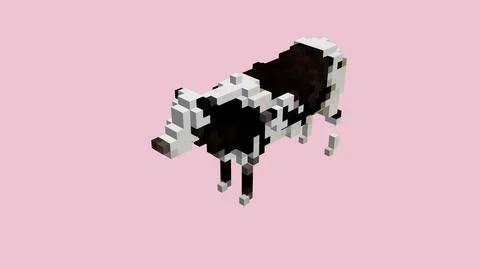 Shape morphing - dynamic voxels 3D illustration Stock Illustration