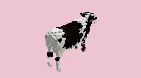 Shape morphing - dynamic voxels 3D illustration Stock Illustration