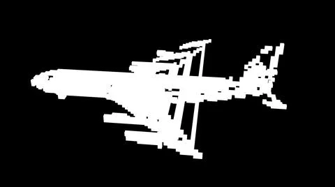 Shape morphing - dynamic voxels 3D illustration Stock Illustration