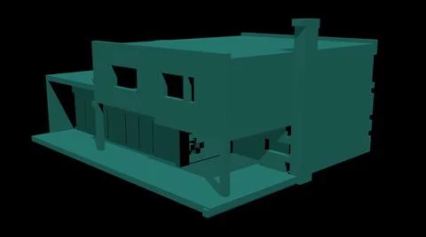 Shape morphing - dynamic voxels 3D illustration Stock Illustration