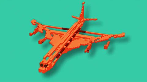 Shape morphing - dynamic voxels 3D illustration Stock Illustration