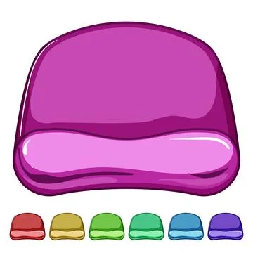 Shape mouse pad cartoon vector graphic 스톡 일러스트