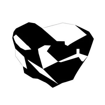 Shape of natural rough diamond.  Stock Illustration