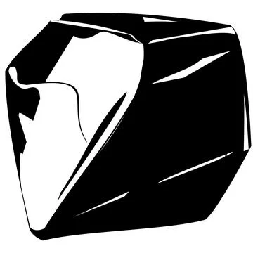 Shape of natural ruby without cut  Stock Illustration