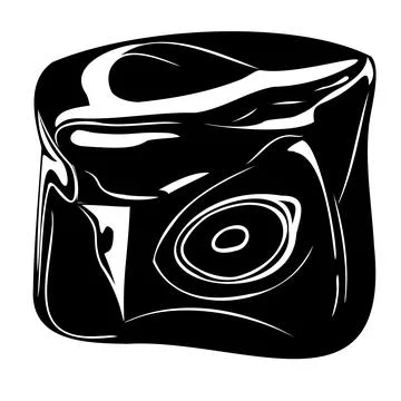 Shape of natural untreated malachite gem. Stock Illustration