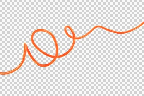 Shape or force orange wire cable of usb and adapter into a curve or angle iso Stock Photos