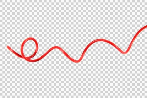 Shape or force wire cable of usb and adapter into a curve or angle isolated o Stock Photos