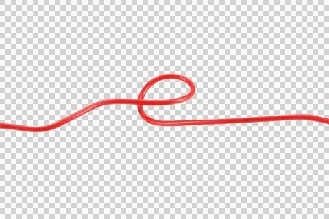 Shape or force wire cable of usb and adapter into a curve or angle isolated o Stock Photos