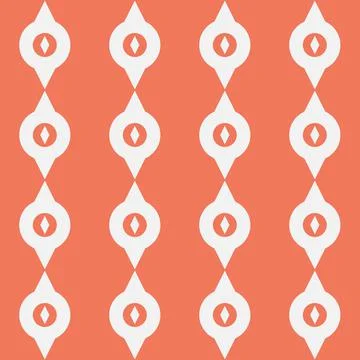 Shape orange white abstract art, elegant textile design and decoration Stock Illustration